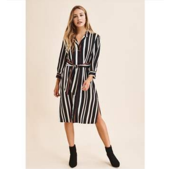 BNWOT Dynamite Shirt Dress with Sash Tie Belt. - Picture 10 of 10